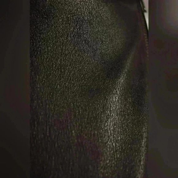 MUUBAA Black Lambskin Leather Cropped Side Zip Moto Pants 4US - Picture 7 of 8